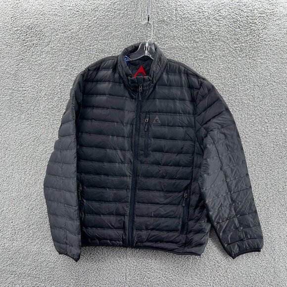 Gerry Puffer Jacket Mens XXL Lightweight Packable Hiking Down Filled Black - Picture 1 of 7